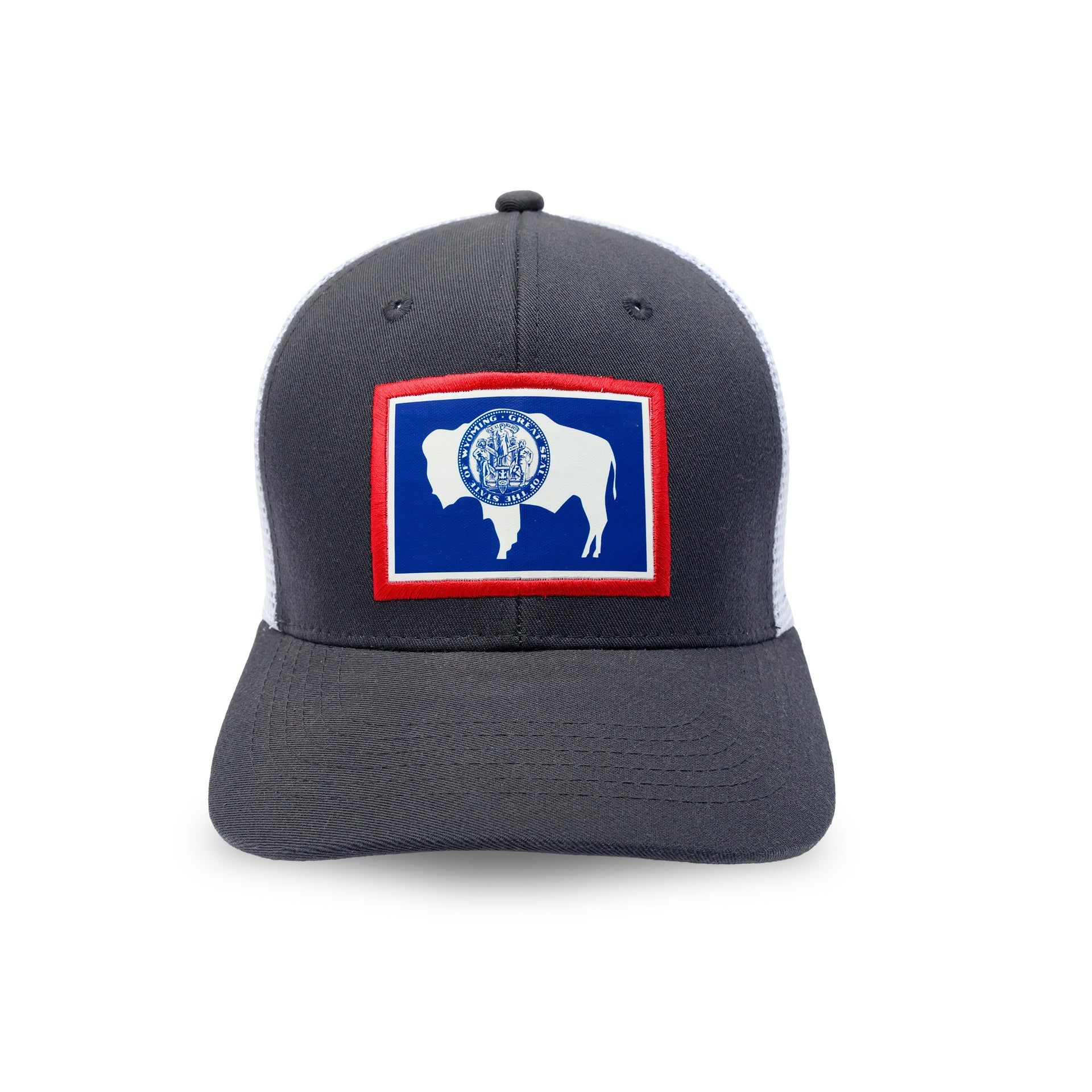 WY Flag Navy-White - 1FRONT
