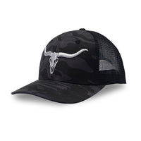 CA 3D LongHorn-Camo Black - 2PATCH