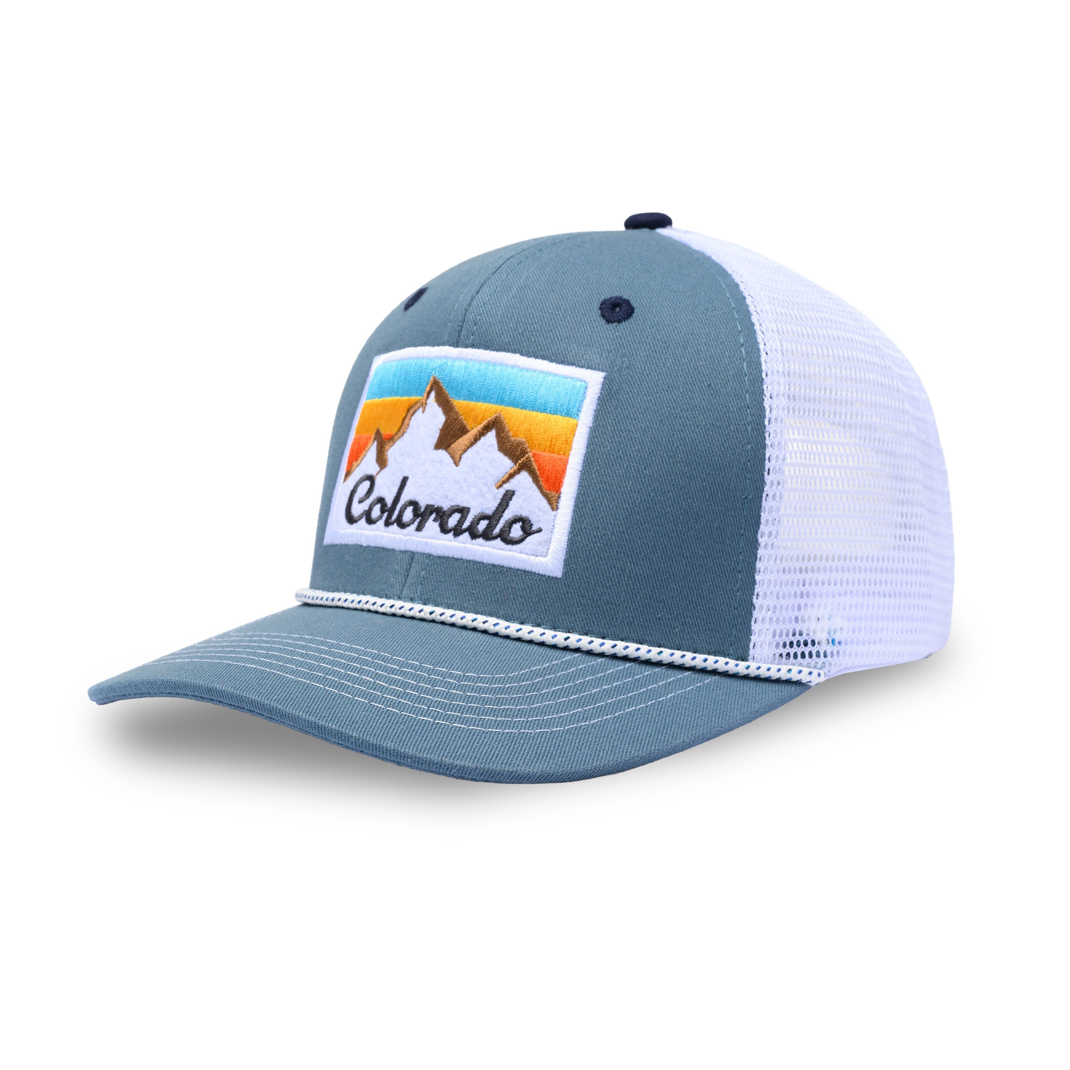 CO Peak Hat Blue/White - 2PATCH