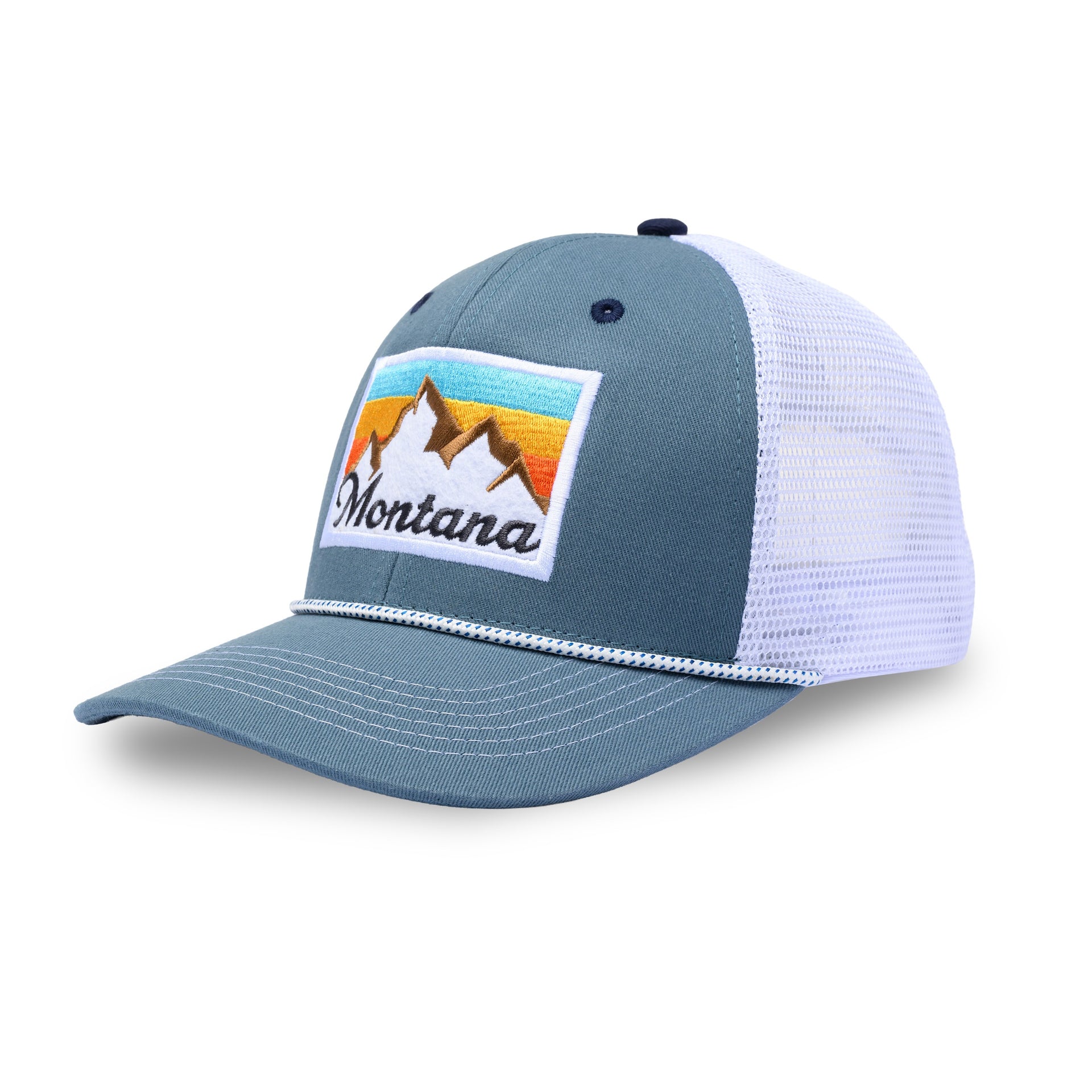 MT Peak Hat Blue/White - 2PATCH