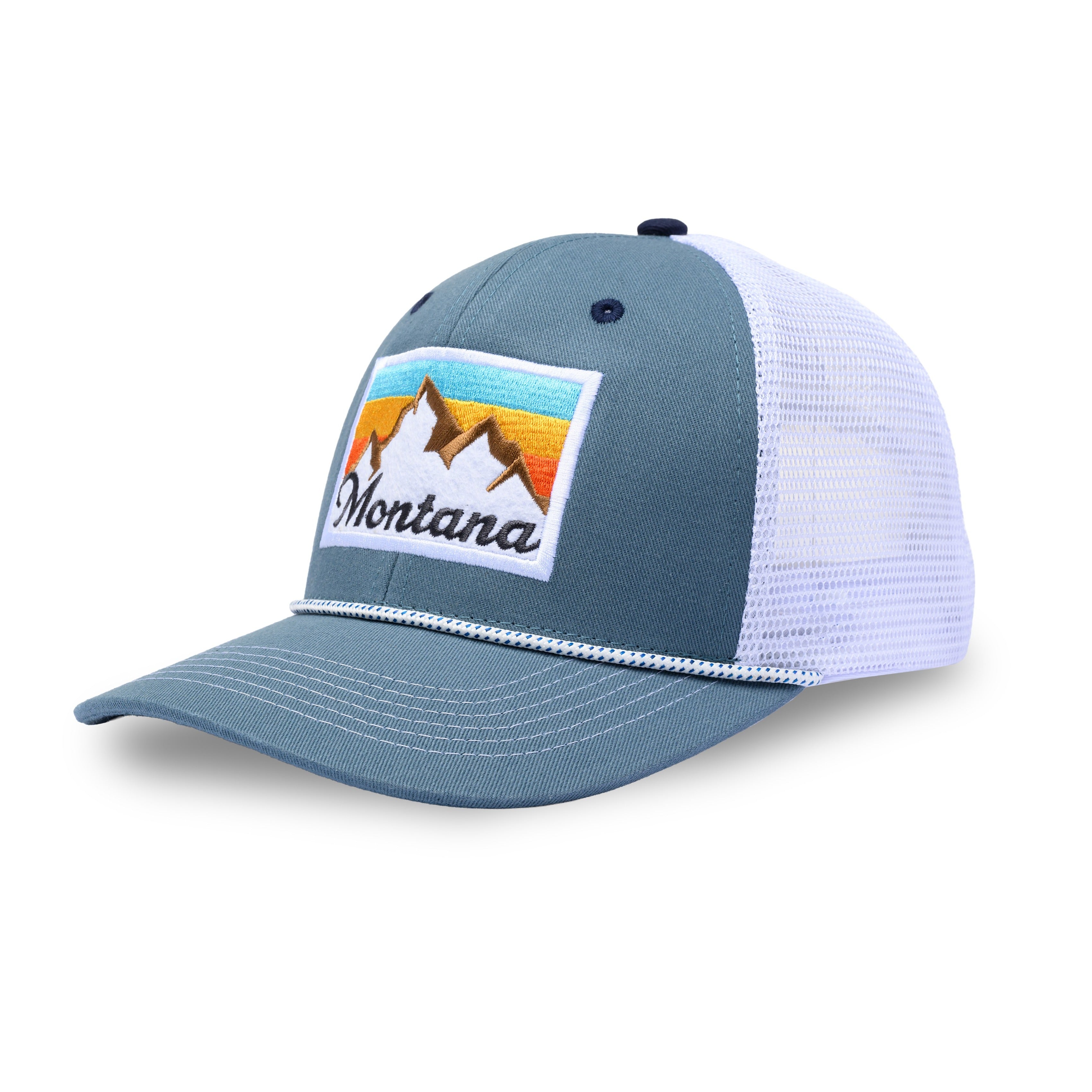 MT Peak Hat Blue/White - 2PATCH