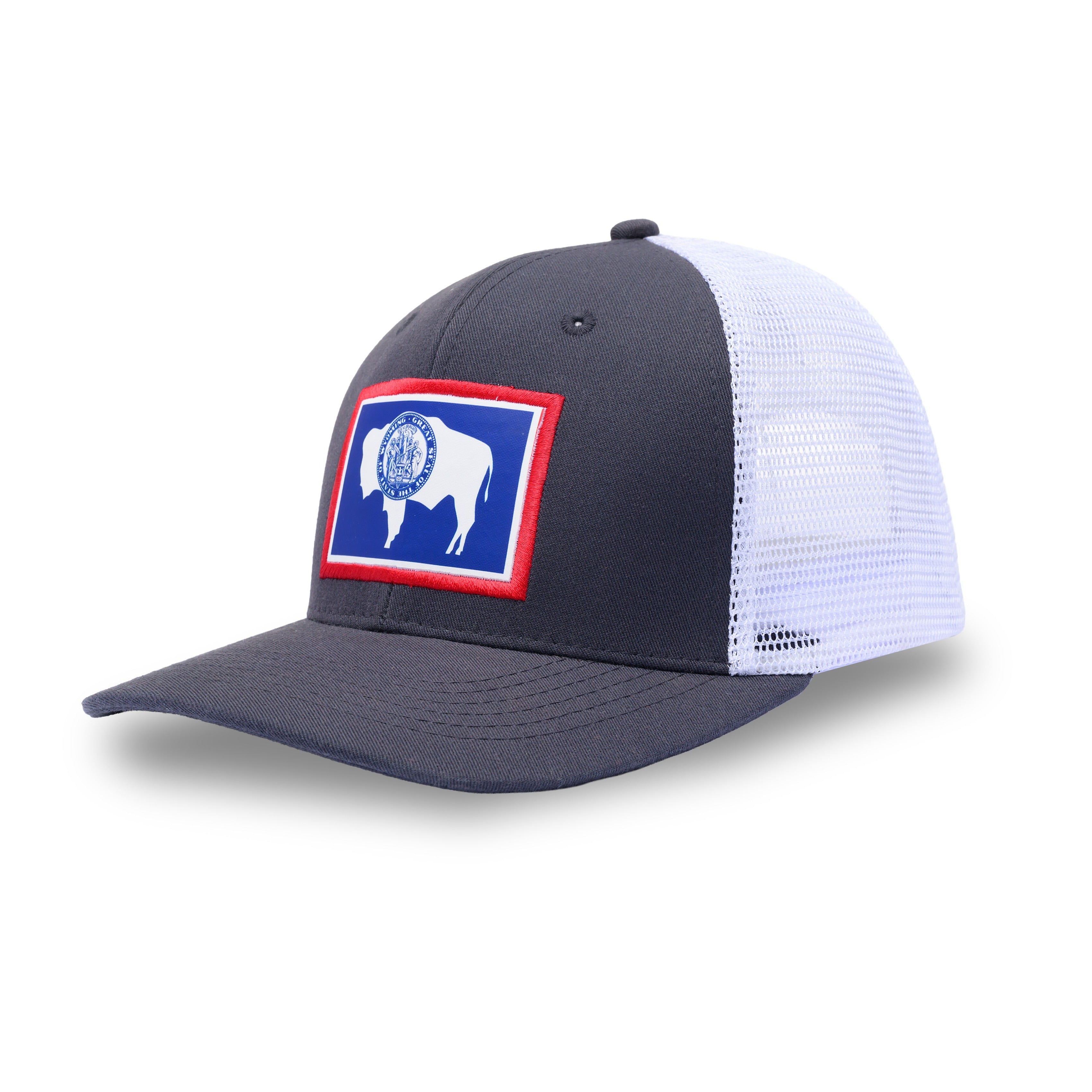 WY Flag Navy-White - 2PATCH