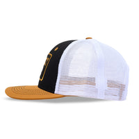 CA COWBOY HAT-BLACK-ORANGE-WHITE MESH - 3SIDE