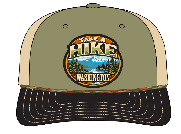 WA Take a Hike-Olive-Black-Khaki Mesh