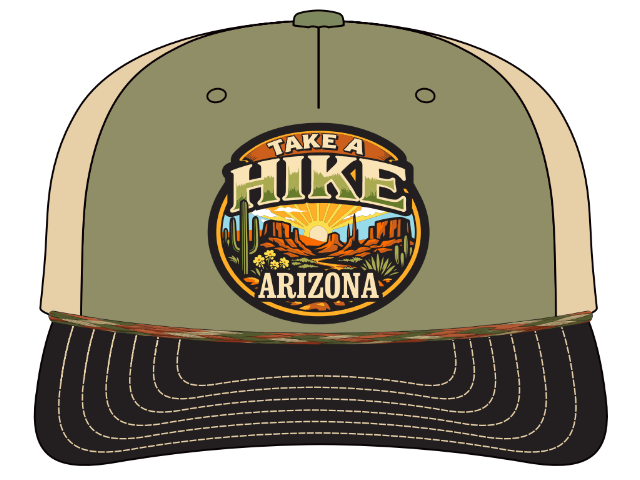 AZ-Take a Hike-Olive-Black-Khaki Mesh