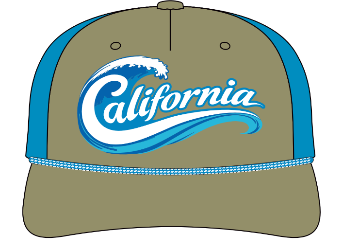 CA WAVE-KHAKI-BLUE MESH