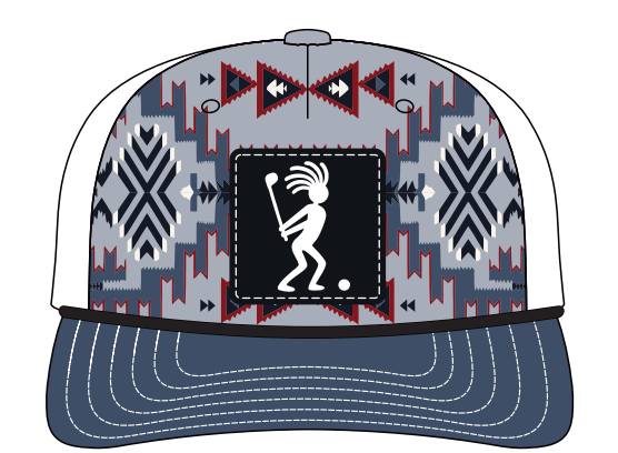 GOLF Kokopelli-BLUE-White Mesh