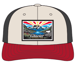 NP Glacier WL-Stone-Red-Charcoal Mesh