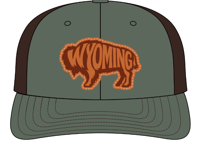 WY BISON-DK Green-Brown mesh