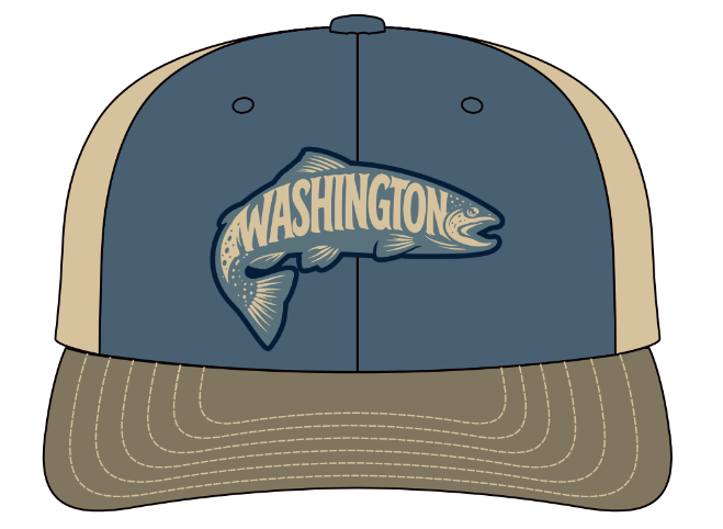 WA TROUT-Blue-Olive-Khaki Mesh