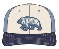 WY BEAR-Cream-Navy-Blue Mesh