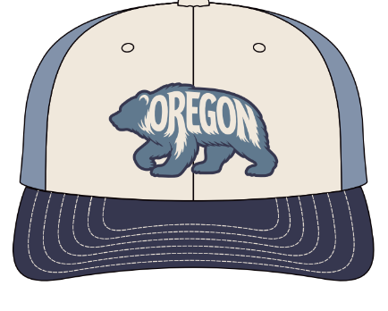 OR BEAR-Cream-Navy-Blue Mesh