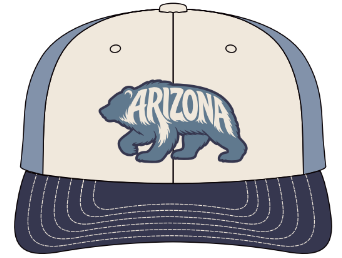 AZ BEAR-Cream-Navy-Blue Mesh