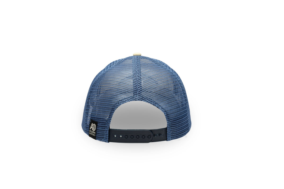 AZ Bear Cream-Navy-Blue Mesh - back