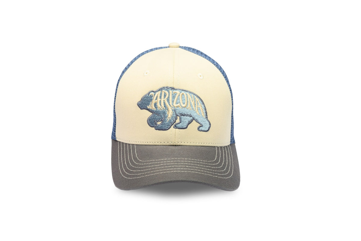 AZ Bear Cream-Navy-Blue Mesh - front