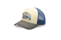 AZ Bear Cream-Navy-Blue Mesh - patch detail