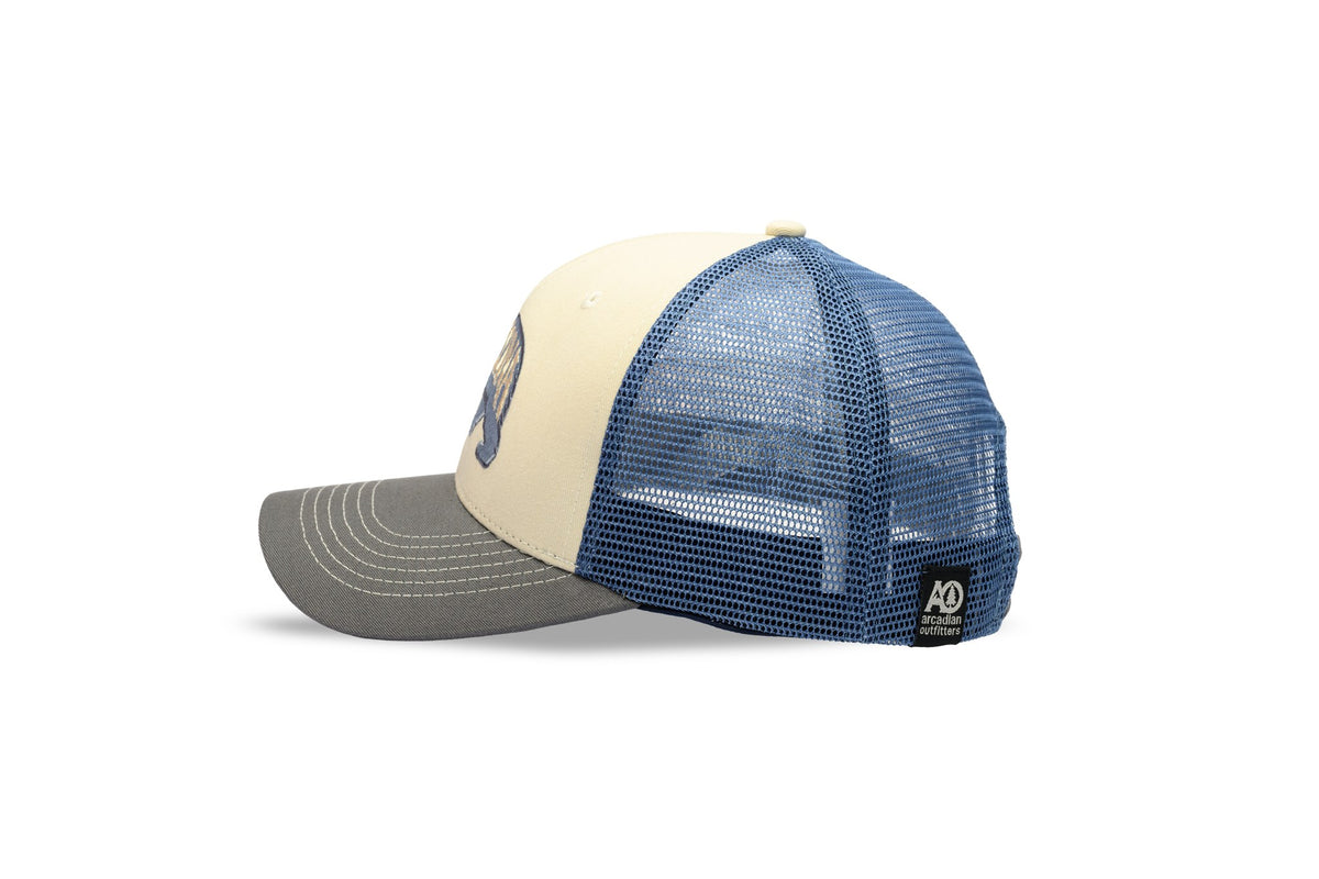 AZ Bear Cream-Navy-Blue Mesh - side