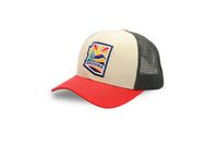 AZ WL-Stone-Red-Charcoal Mesh - patch detail
