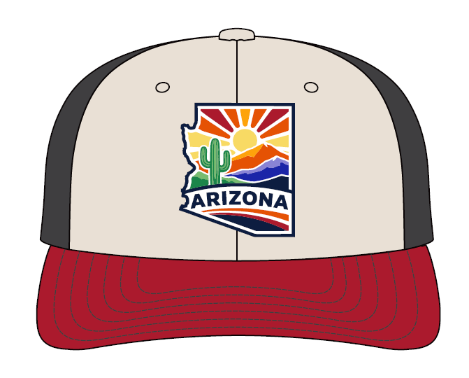 AZ WL-Stone-Red-Charcoal Mesh