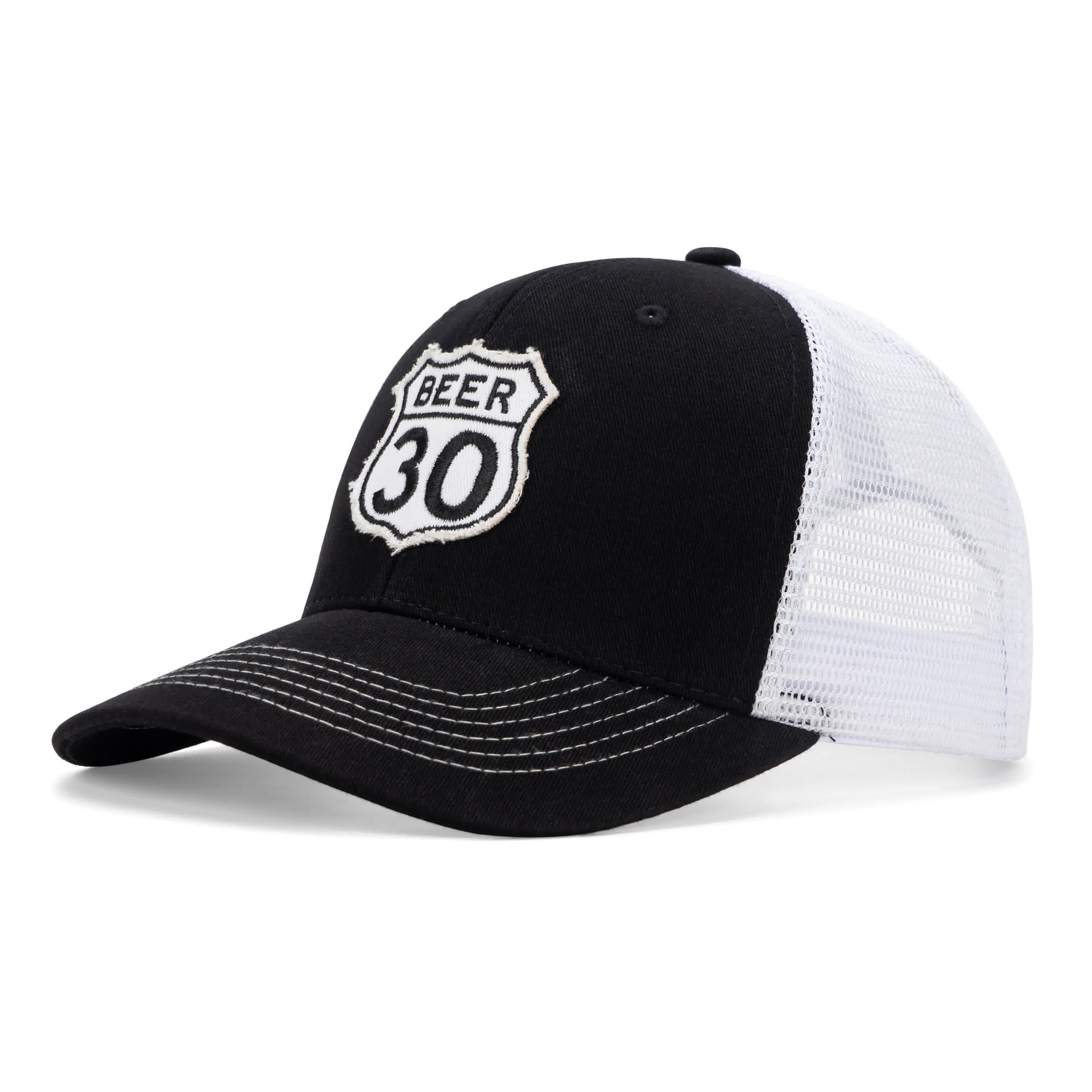 Beer 30 Black-White Trucker