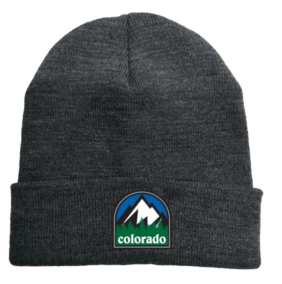 CO Mountain Charcoal Beanie