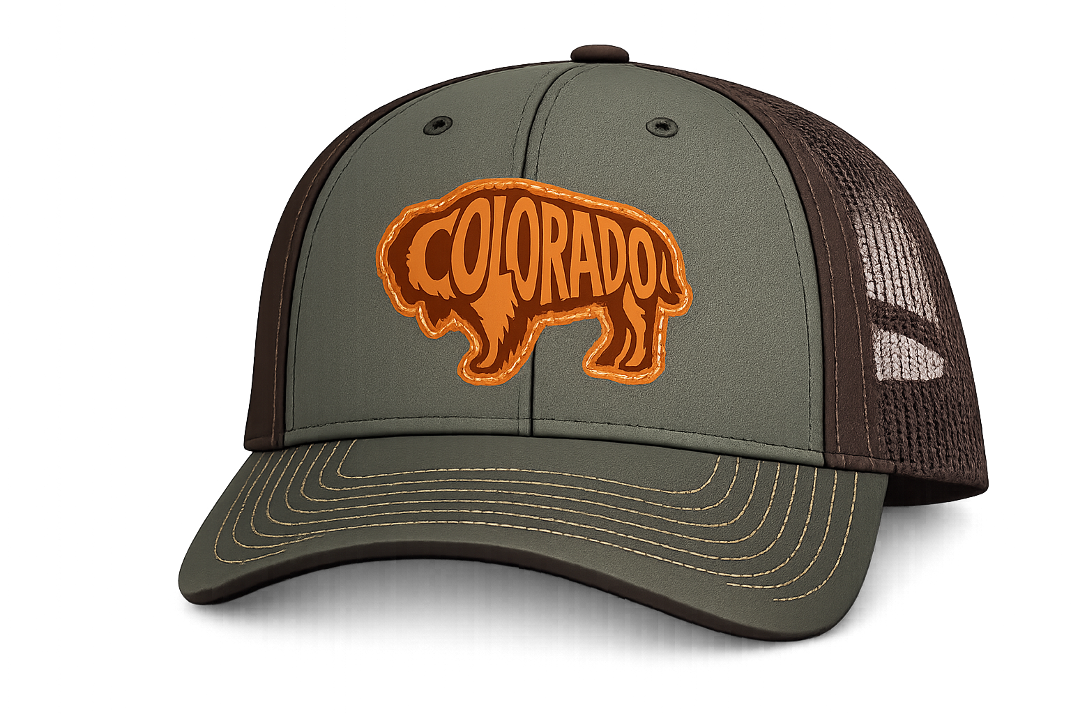 CO BISON-DK Green-Brown mesh