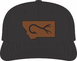 HOOK AND HORN BLACK SOLID BACK