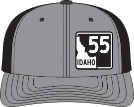 HWY 55 Grey Black Leather Patch