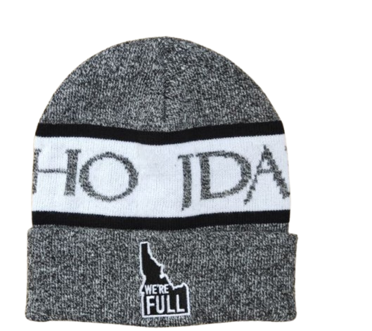ID We're Full Heather-Black Beanie