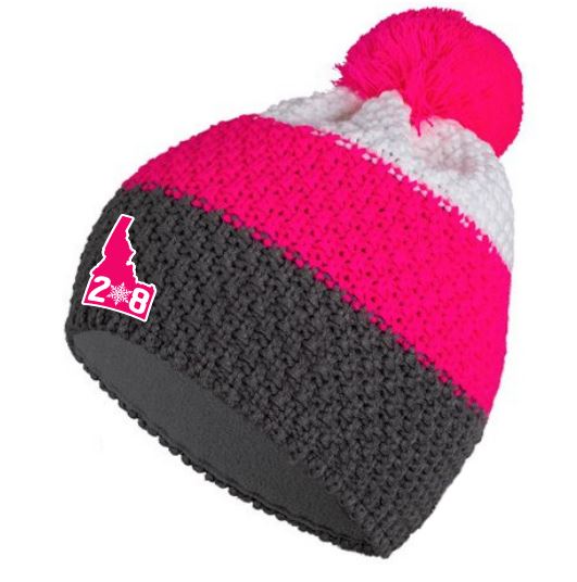 ID 208 Youth Snowflake Pink Beanie