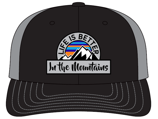 Life is Better-Black-Charcoal Mesh