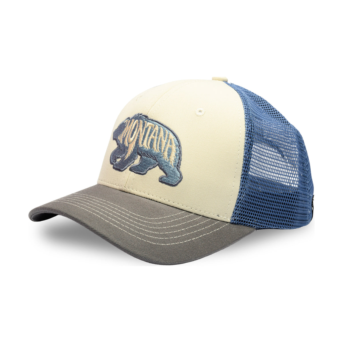 MT BEAR-Cream-Navy-Blue Mesh