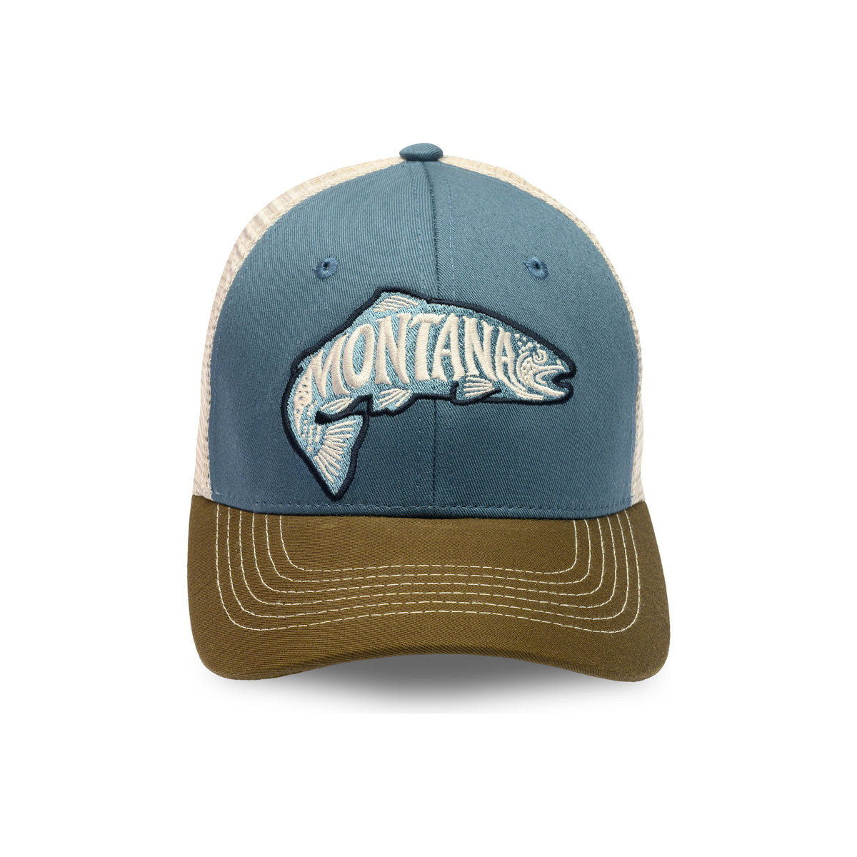 MT TROUT-Blue-Olive-Khaki Mesh