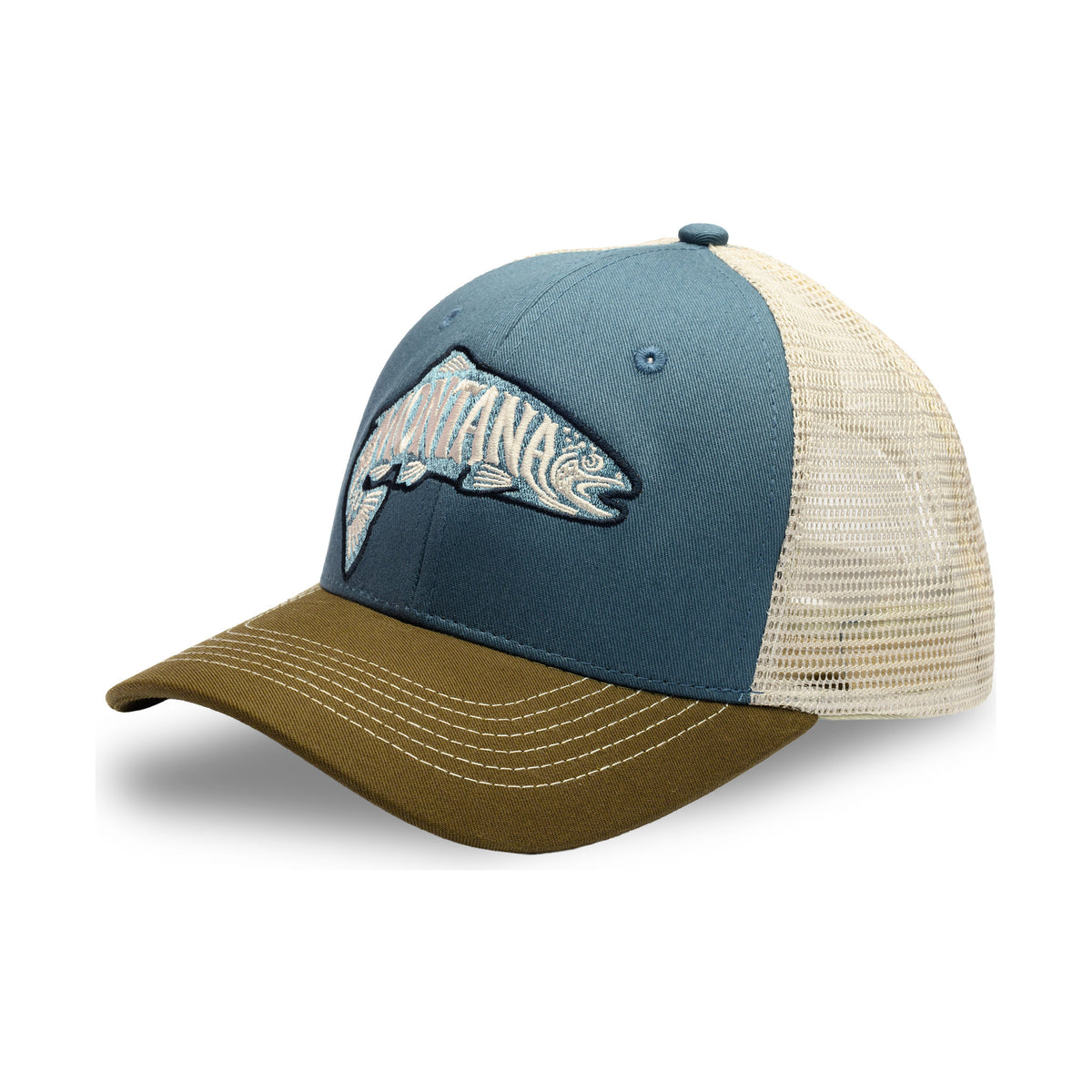 MT TROUT-Blue-Olive-Khaki Mesh