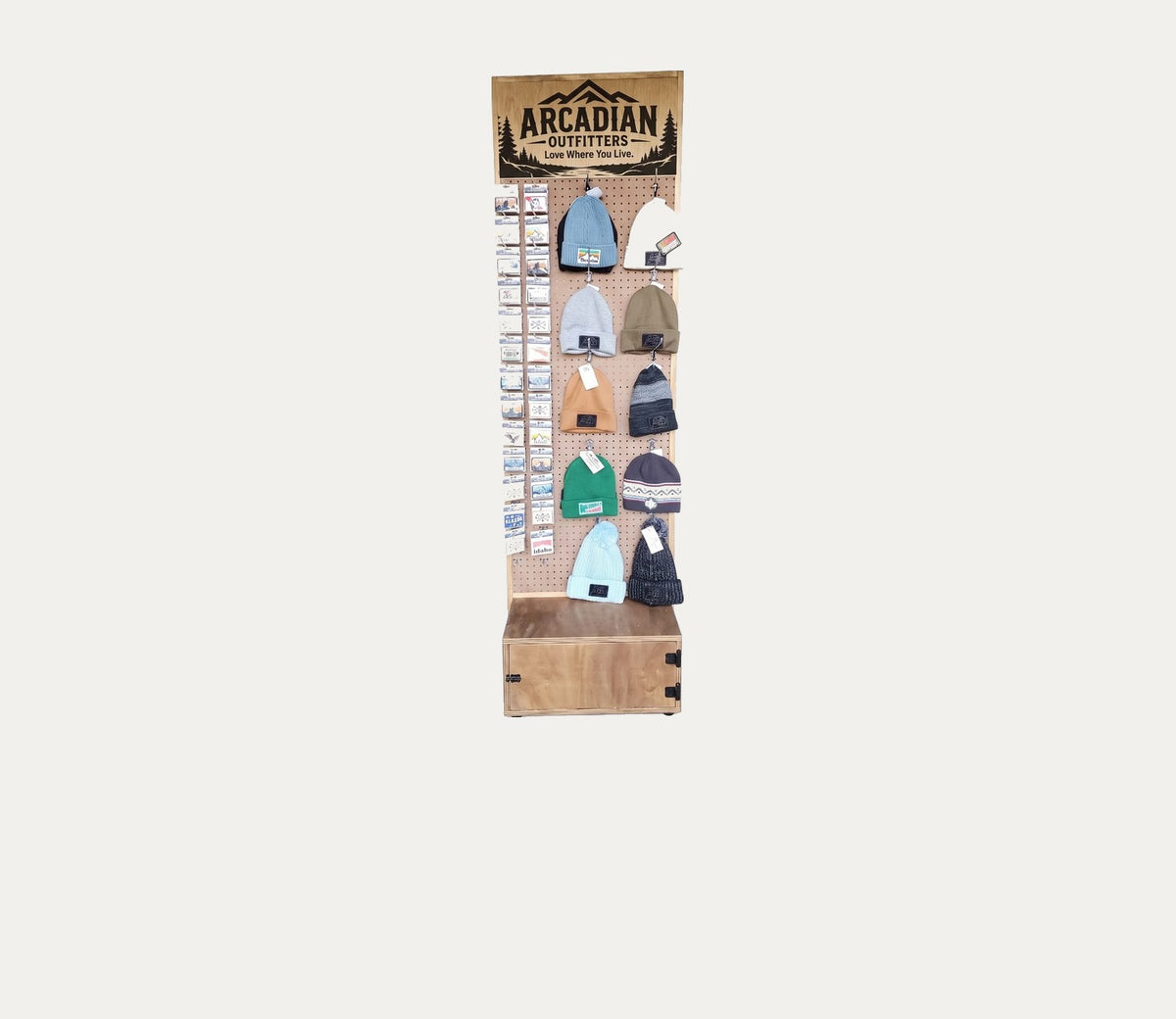 Seasonal Beanie & Palm Hat Display