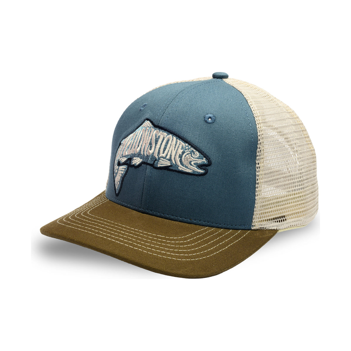 NP Yellowstone TROUT-Blue-Olive-Khaki Mesh