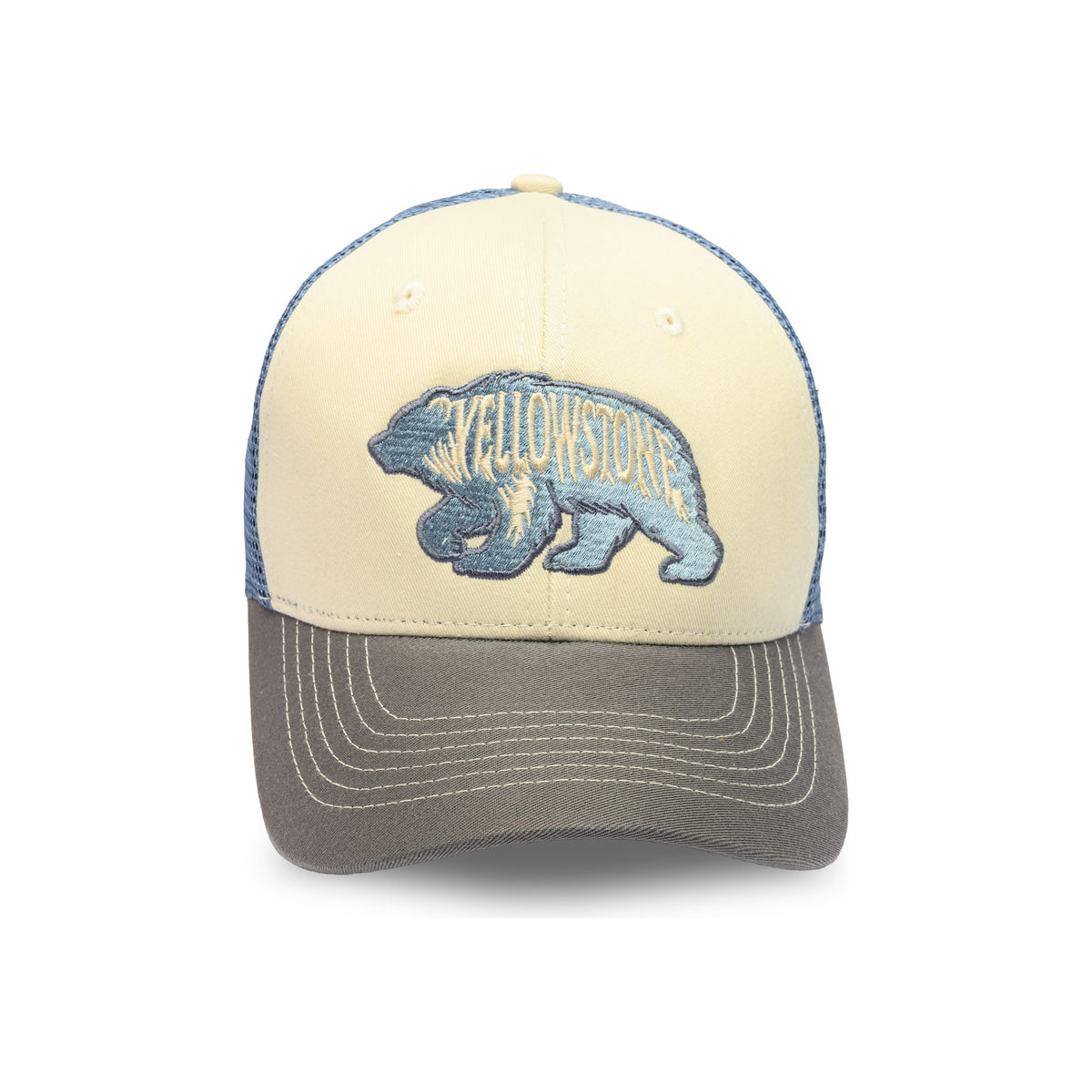 NP Yellowstone BEAR-Cream-Navy-Blue Mesh