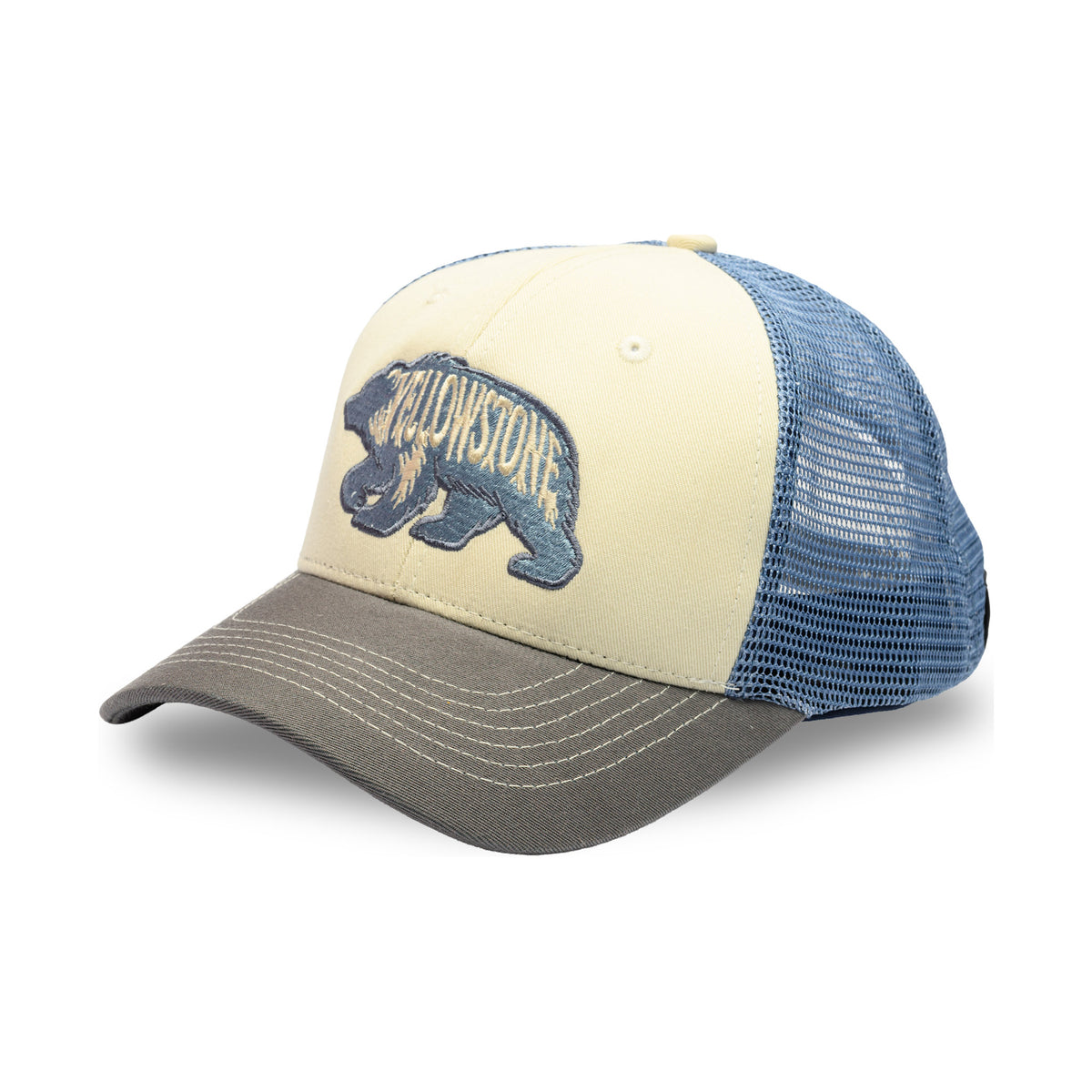 NP Yellowstone BEAR-Cream-Navy-Blue Mesh