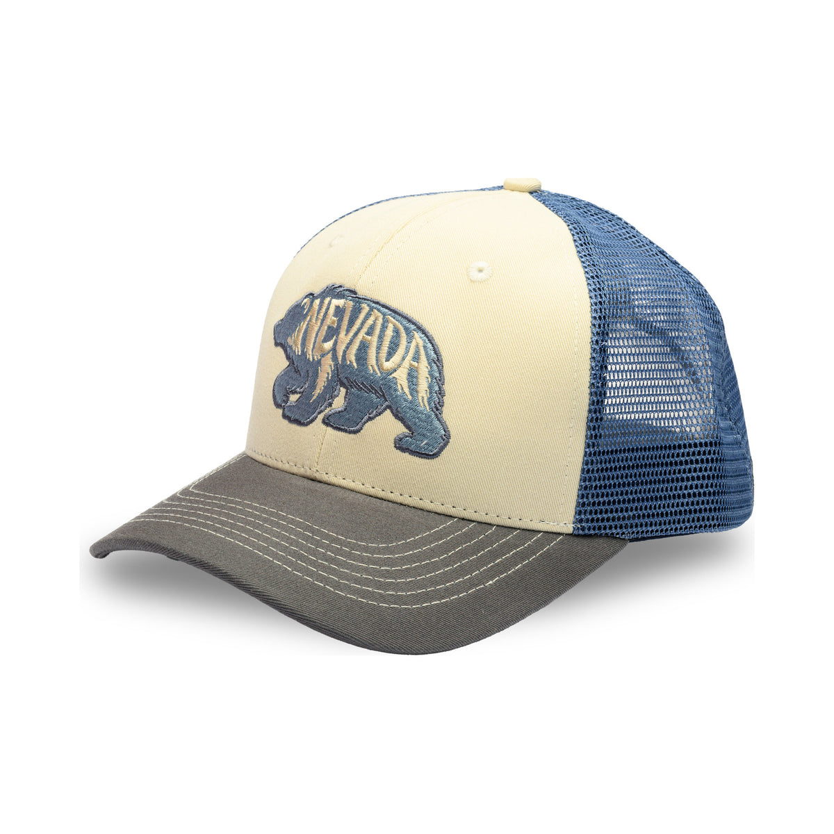 NV BEAR-Cream-Navy-Blue Mesh
