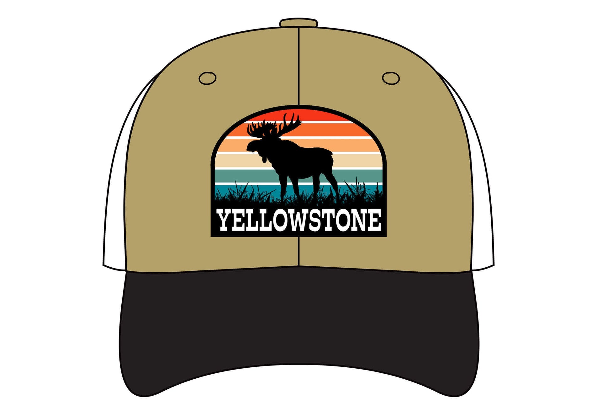 Yellowstone Moose-Tan-Black-White