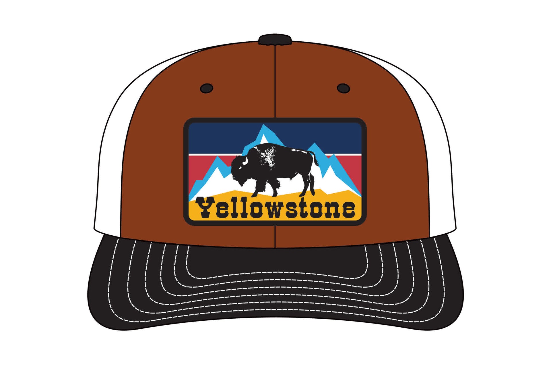 Yellowstone Bison-Rust-Black-White