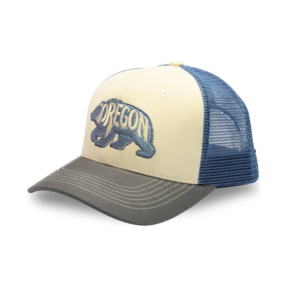 OR BEAR-Cream-Navy-Blue Mesh