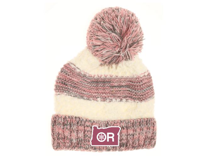 OR Snowflake Pink Beanie