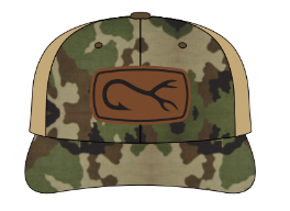 HOOK AND HORN CAMO LEATHER PATCH