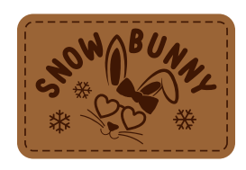 Velcro Snow Bunny Patch