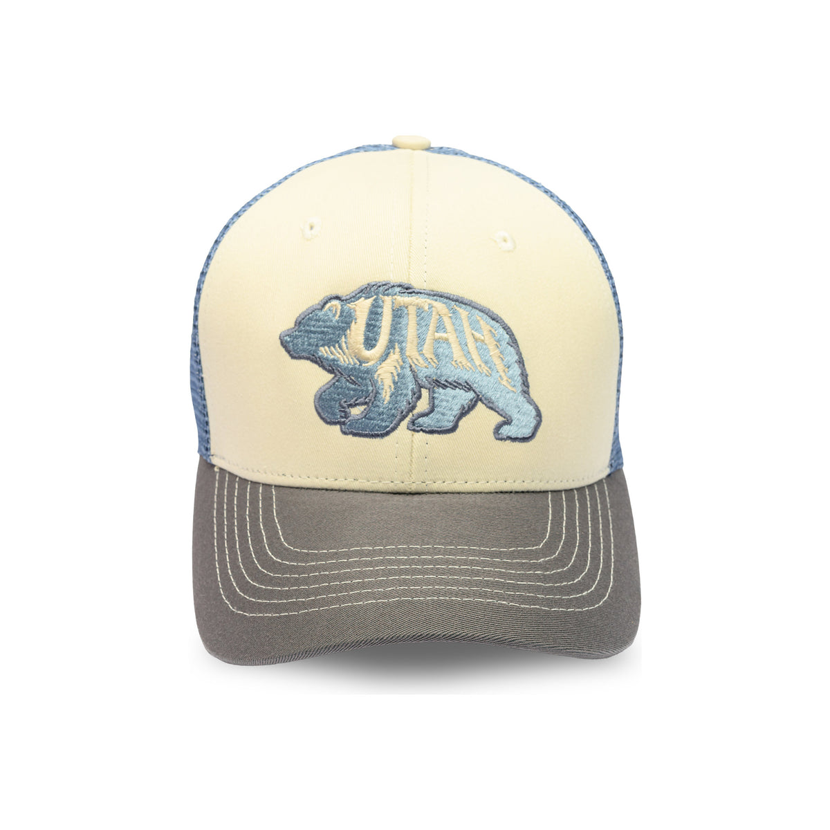 UT BEAR-Cream-Navy-Blue Mesh