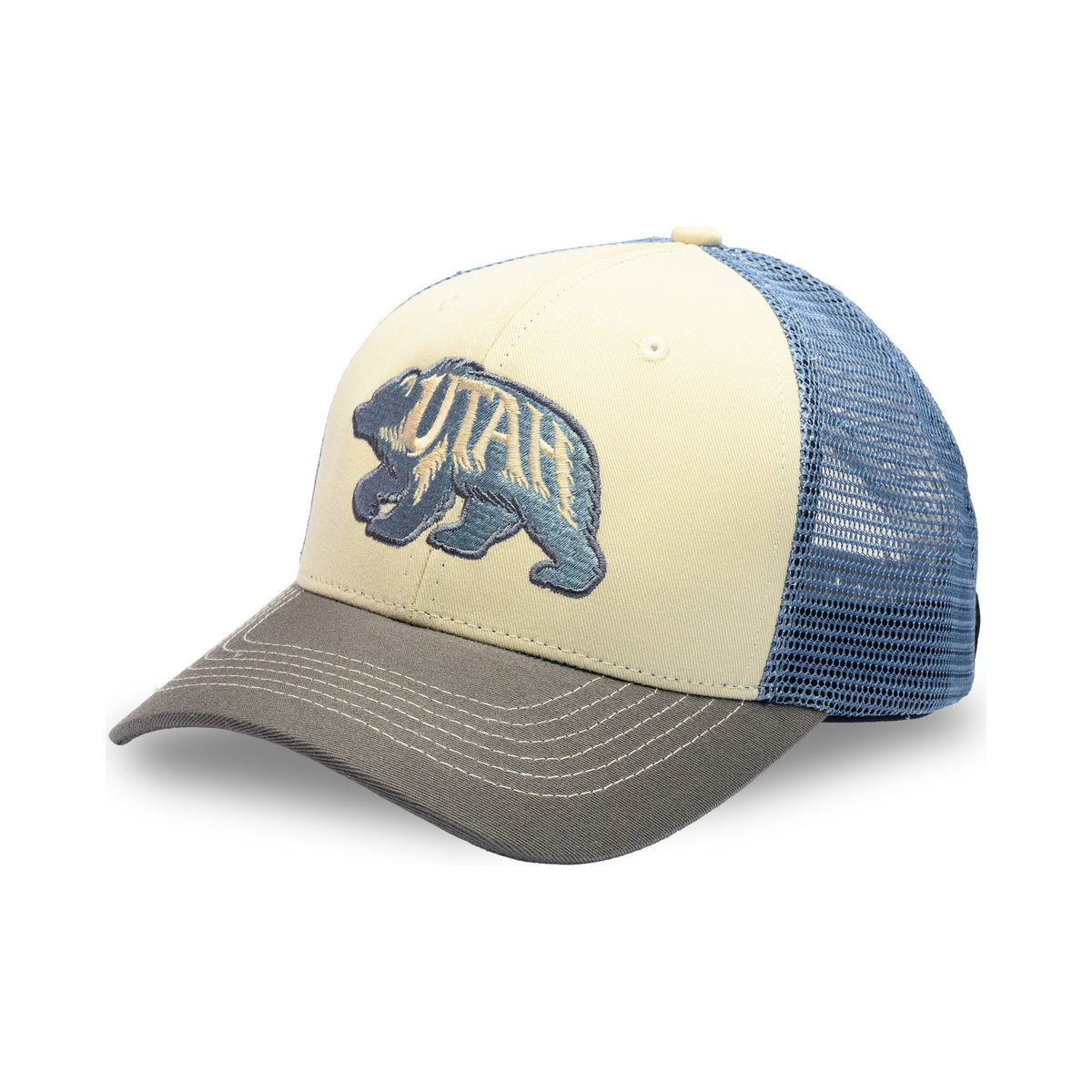 UT BEAR-Cream-Navy-Blue Mesh