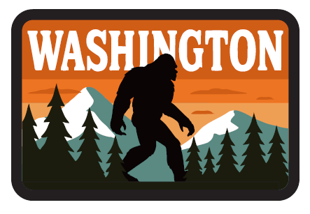 WA Bigfoot Velcro Patch