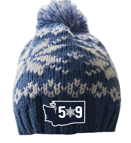 WA Snowflake Blue Beanie
