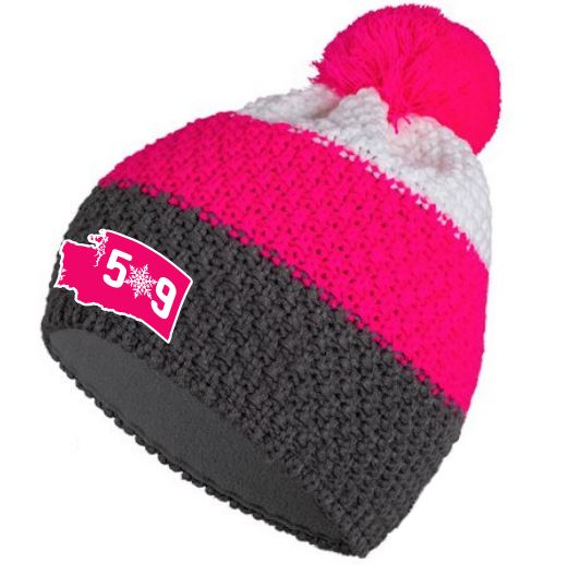 WA 509 Youth Snowflake Pink Beanie